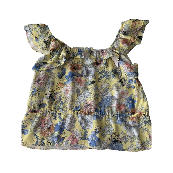 Tribal Jeans Floral Top Yellow Size XS - Picture 3 of 7
